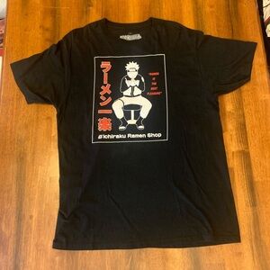 Naruto Shippuden Ripple Junction Tee Large Black white Red Graphic Short sleeve